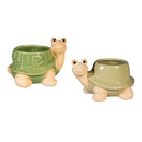 Palm Beach Planter, Ceramic, Turtles, Asst of 2