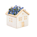 White Ceramic House Planter