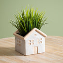 White Ceramic House Planter