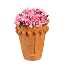 Clay Planter with Round Pebble Rim
