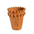 Clay Planter with Round Pebble Rim