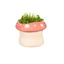 Garden of Wonder Planter, Ceramic, Spotted Mushroom, CDU