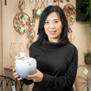 Blue Chubby Bird Ceramic Planter