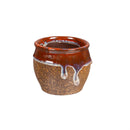 Ceramic Drip Glazed Planter in CDU
