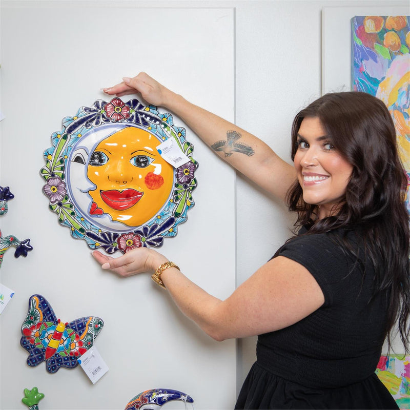 Terracotta Sun Face Wall Art