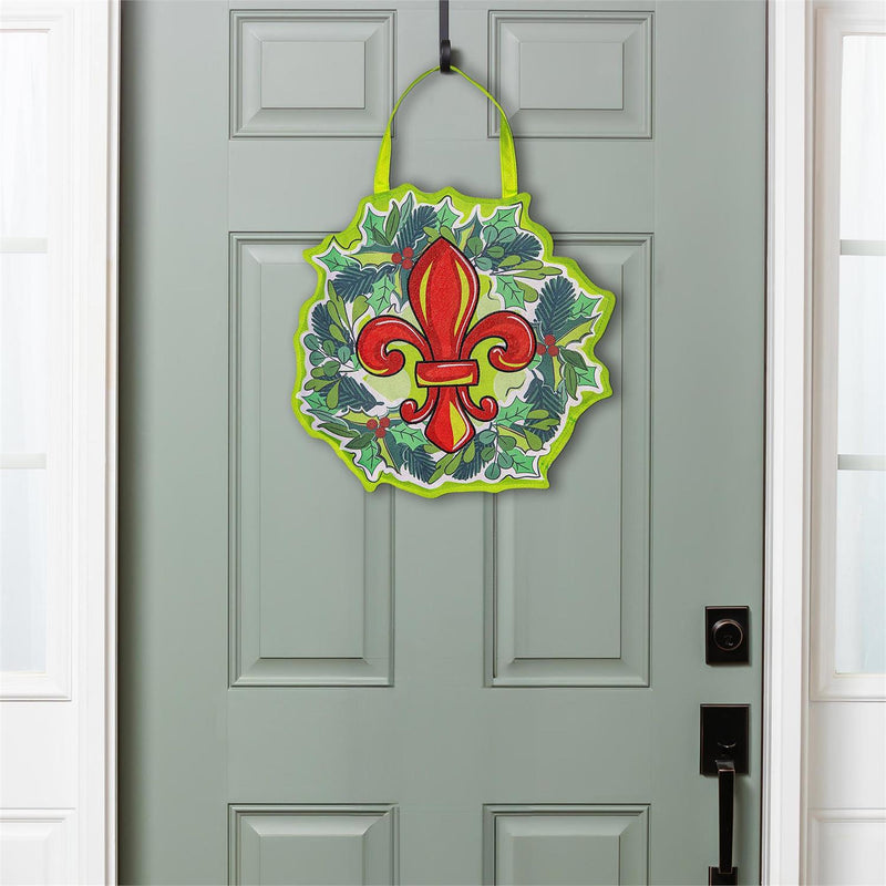 Holiday Fleur De Lis Door Decor