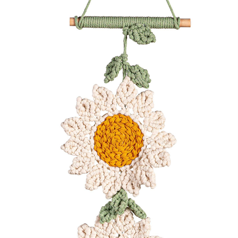 Daisy Macrame Hanging D√©cor