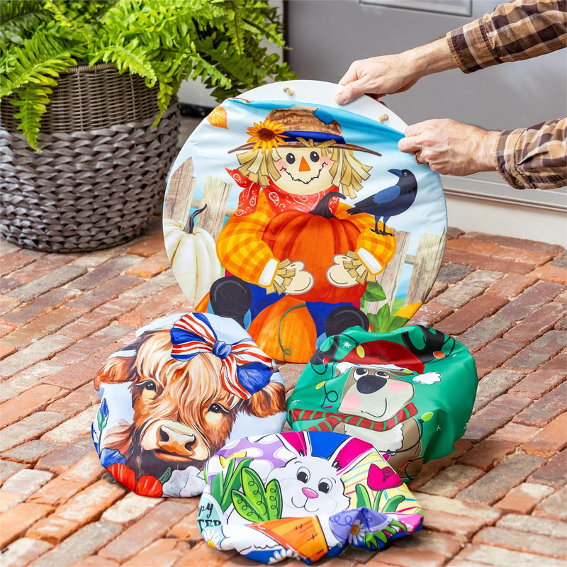 Whimsical Animal and Character, 4-Season Interchangeable Door Decor Set