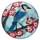 Handpainted Bird Bath, Blue Jay