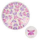 12" Mosaic Bird Bath With Stand & Seed Dish Set, Butterfly