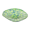 15" GID Glass Bird Bath, Green Green