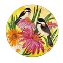 18" Chickadee Glass Bird Bath