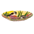 18" Chickadee Glass Bird Bath