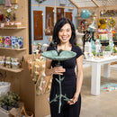 Garden of Wonder Birdbath, Metal Green Birdbath with Stand, 12"