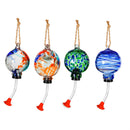Cottage Garden Bird Feeder, Swirl Glass Hanging Mini Hummingbird Feeder, Asst of 4, CDU
