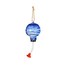 Cottage Garden Bird Feeder, Swirl Glass Hanging Mini Hummingbird Feeder, Asst of 4, CDU