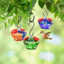 Cottage Garden Bird Feeder, Art Glass Hummingbird Feeder, 3 Asst, 12pc CDU