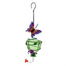 Pollinator Garden Bird Feeder, Glass Colorful Hummingbird Feeders With Flying Icons, Asst of 3, CDU