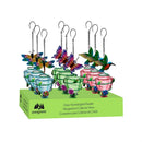 Pollinator Garden Bird Feeder, Glass Colorful Hummingbird Feeders With Flying Icons, Asst of 3, CDU