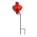 Art Glass Staked Hummingbird Feeders, 3 Asst.