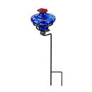 Art Glass Staked Hummingbird Feeders, 3 Asst.