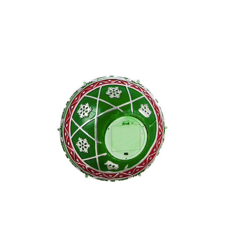 8" Battery Operated Ornament Outdoor Ornament, Green