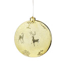 8" Shatterproof Battery Operated LED Ornament with Reindeer, 2 Asst., Silver and Gold