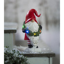 12"H LED Battery Operated Gnome in the Snow with Colored Lights
