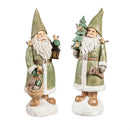 Santa Statues With LED Lanterns, 2 ASST