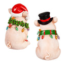 Holiday Wreath LED Pig, 2 ASST,2la2361
