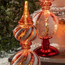 Red & White Shatterproof Garden Ornament, Asst of 2