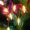 99"L String Lights w/ Timer and Remote, Butterfly