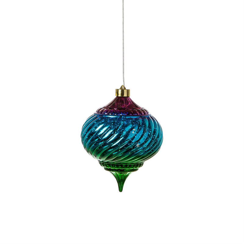 Season to Sparkle Outdoor Lamp & Lighting, Hanging LED Ornament, Gradient, 6"H, Asst of 2