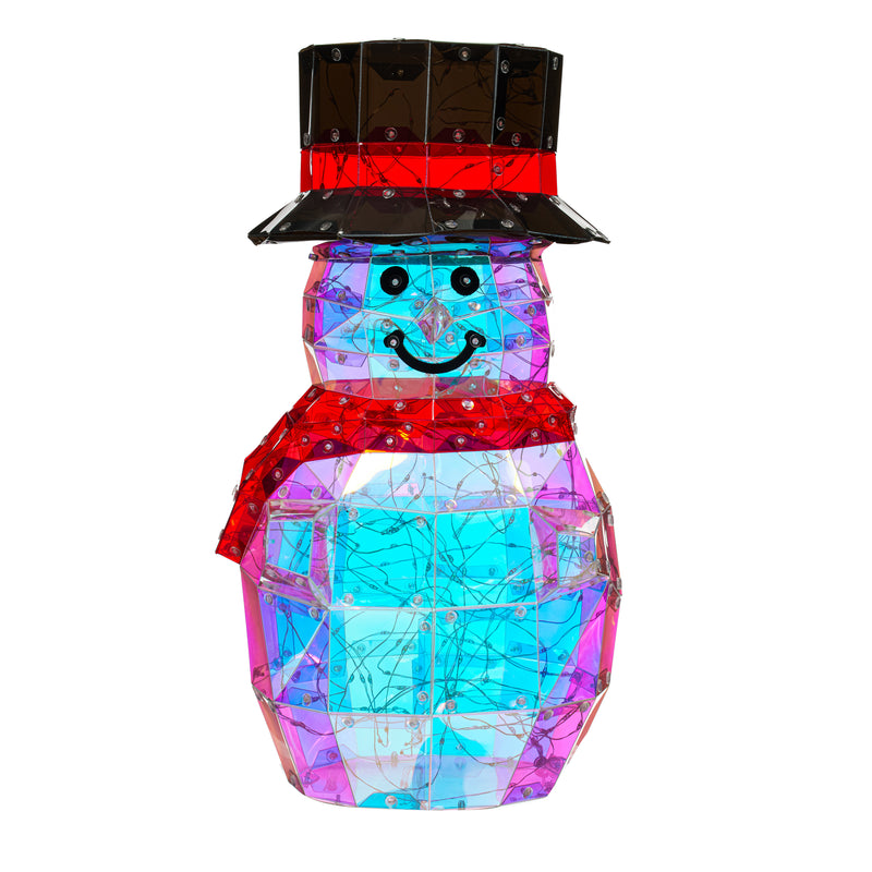 LED Snowman Statue, Top Hat,2la2643