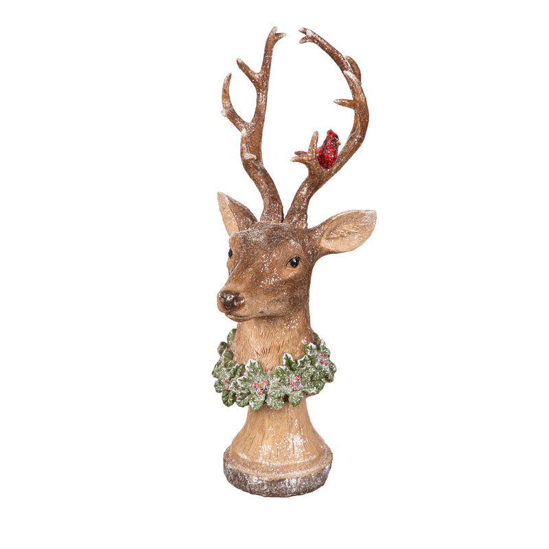 LED Resin Reindeer Bust Statuary,2la2646