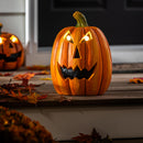 Jack-O-Lantern Pumpkin LED Statue, 14"H