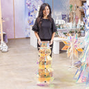 Season to Sparkle Garden Statue, LED PVC Statue, Iridescent Snowman, 35.5"H