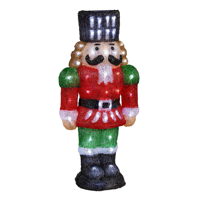 Joyful Traditions Garden Statue, LED Acrylic Statue, Nutcracker, 16"H