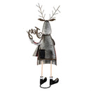 Christmas Vacation Garden Statue, LED Metal Statue, Joy Deer, 26"H