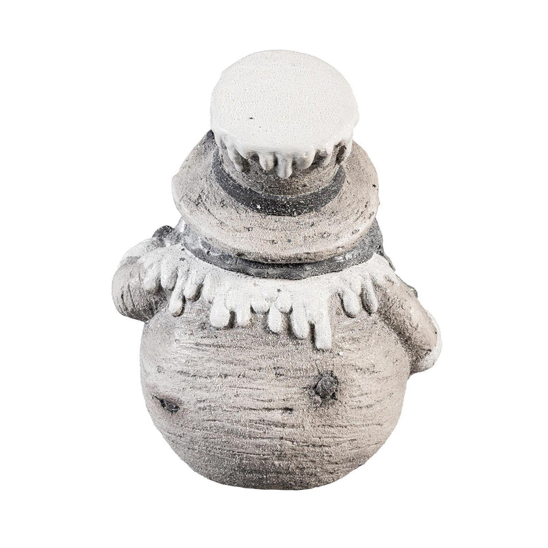 Season to Sparkle Garden Statue, LED MGO Statue, Snowy Santa and Snowman, 14"H, Asst of 2