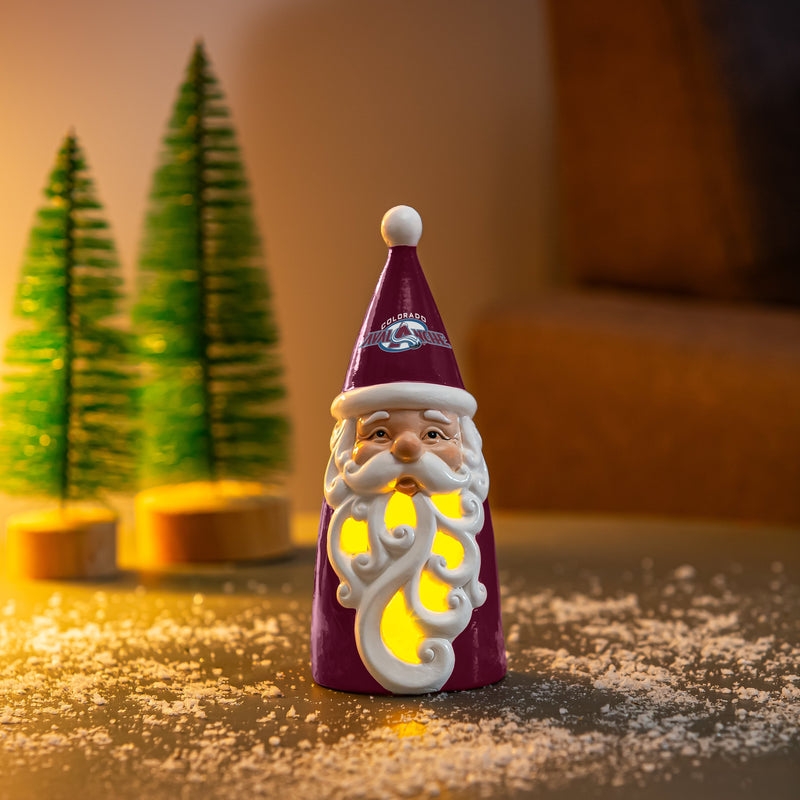 Colorado Avalanche Santa LED Statuary, 8"