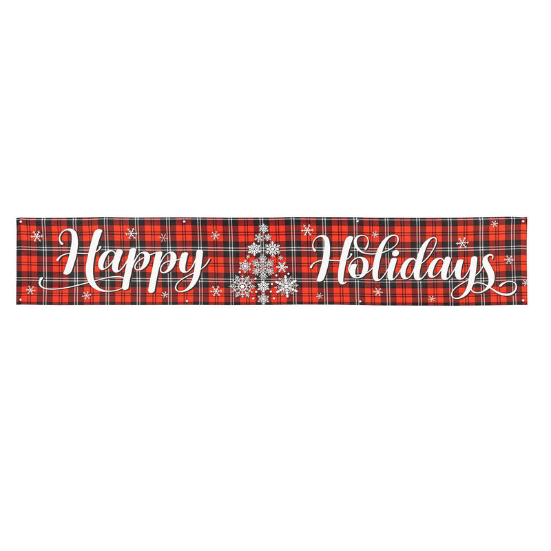 Christma Ornament Fence Banner