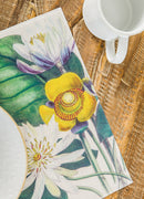 Woven Vinyl PVC Placemat, Floral, Set of 4,2pm001