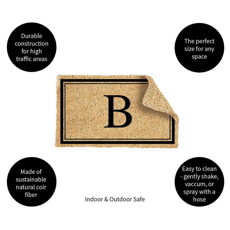 Monogram Coir Mat, Letter  "B"