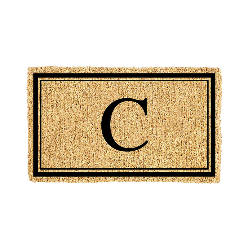 Monogram Coir Mat, Letter  "C"