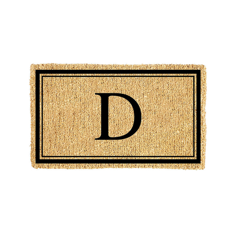 Monogram Coir Mat, Letter  "D"