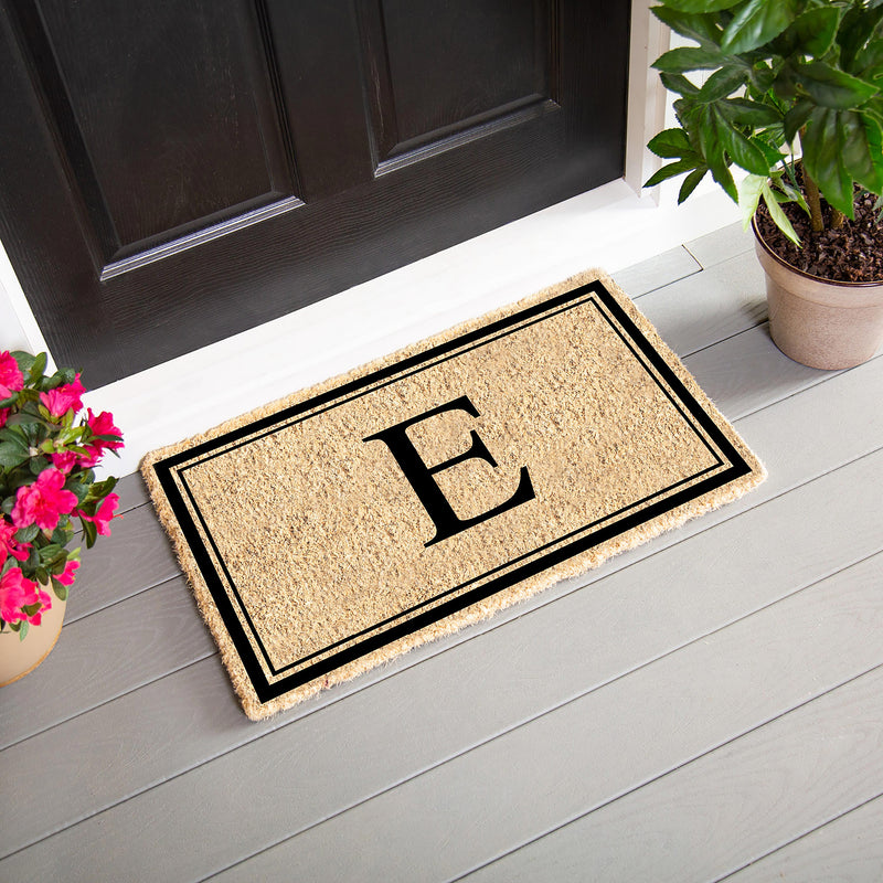 Monogram Coir Mat, Letter  "E"