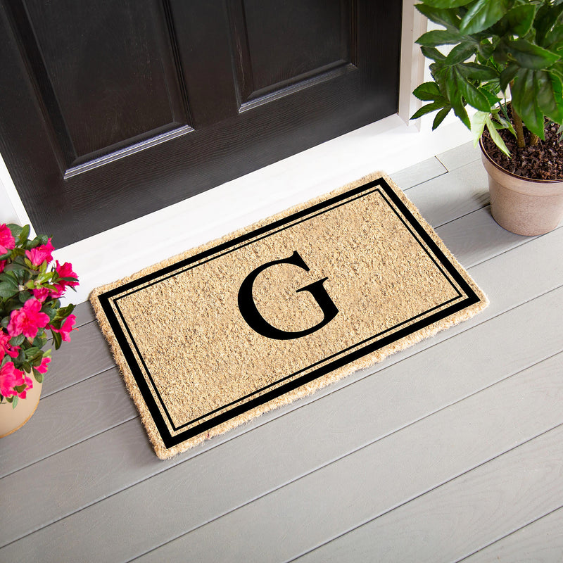 Monogram Coir Mat, Letter  "G"