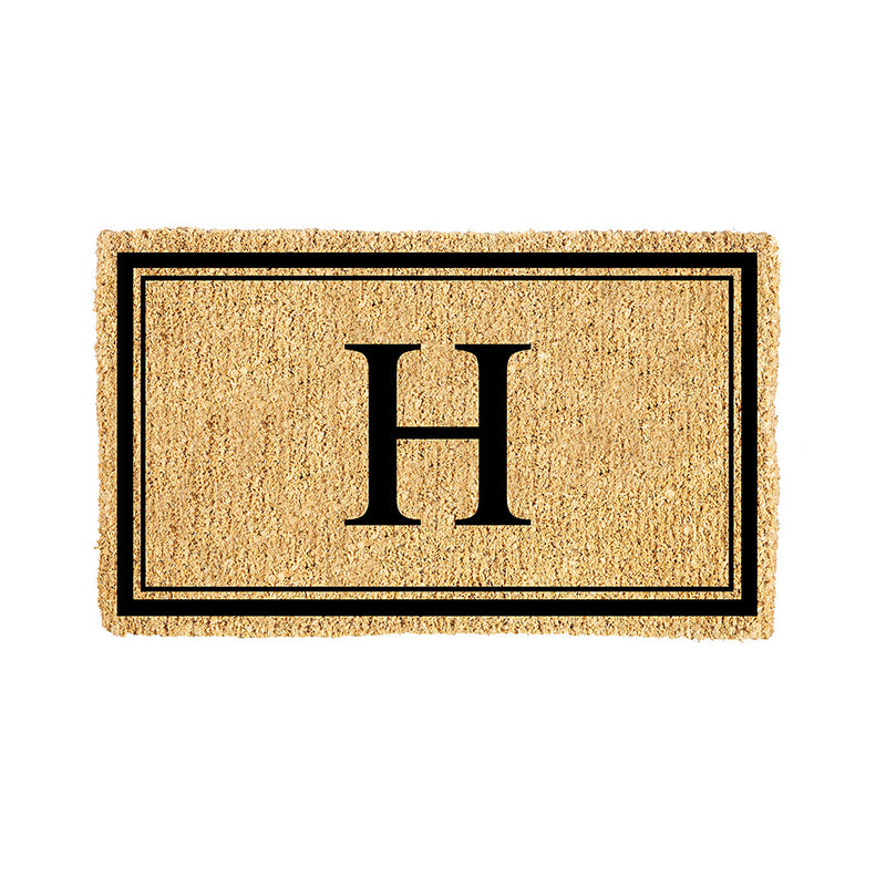 Monogram Coir Mat, Letter  "H"
