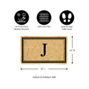 Monogram Coir Mat, Letter  "J"